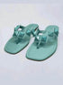 Womens Teal Stud Flats